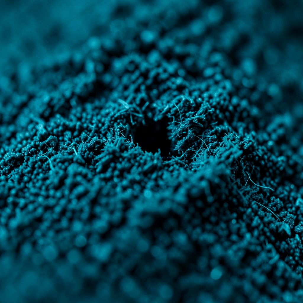 Abstract texture of translucent blue-green gel under even lighting